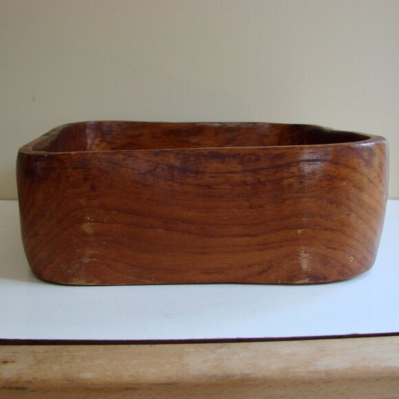 Vintage Wood Bowl Salad Fruit Wooden Wood Forms One Piece Home Decor - Picture 8 of 9